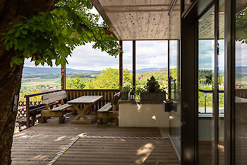 Außenansicht Biergarten Gottinger, Waldkirchen